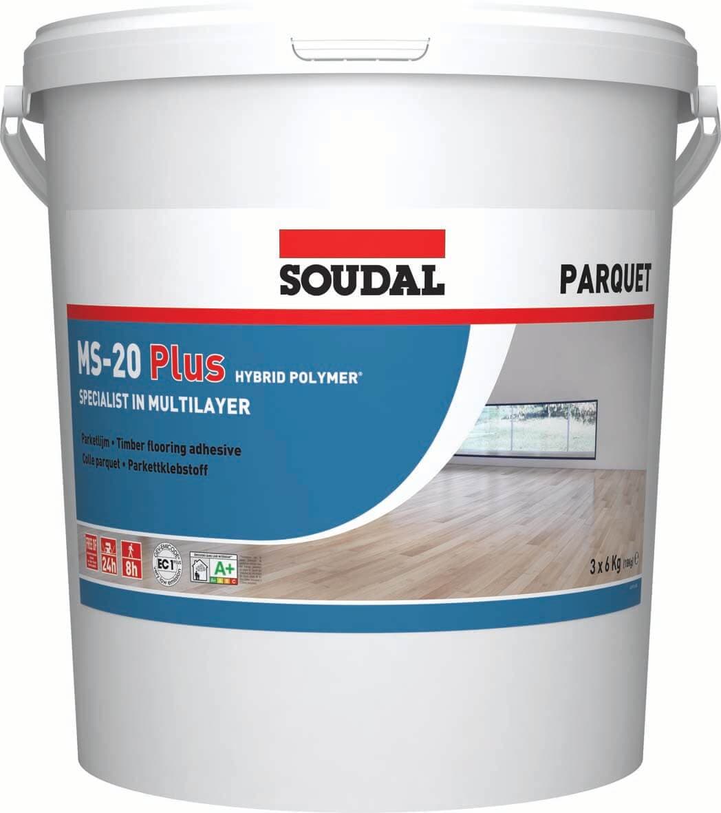 Soudal Ms-20 Plus Parquet Adhesive Light Brown 3X6Kg 124164
