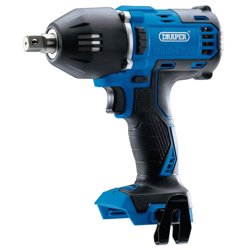 Draper 99250 D20 20V Brushless Mid-Torque Impact Wrench 1/2in Sq. Dr. 400Nm (Sold Bare) each