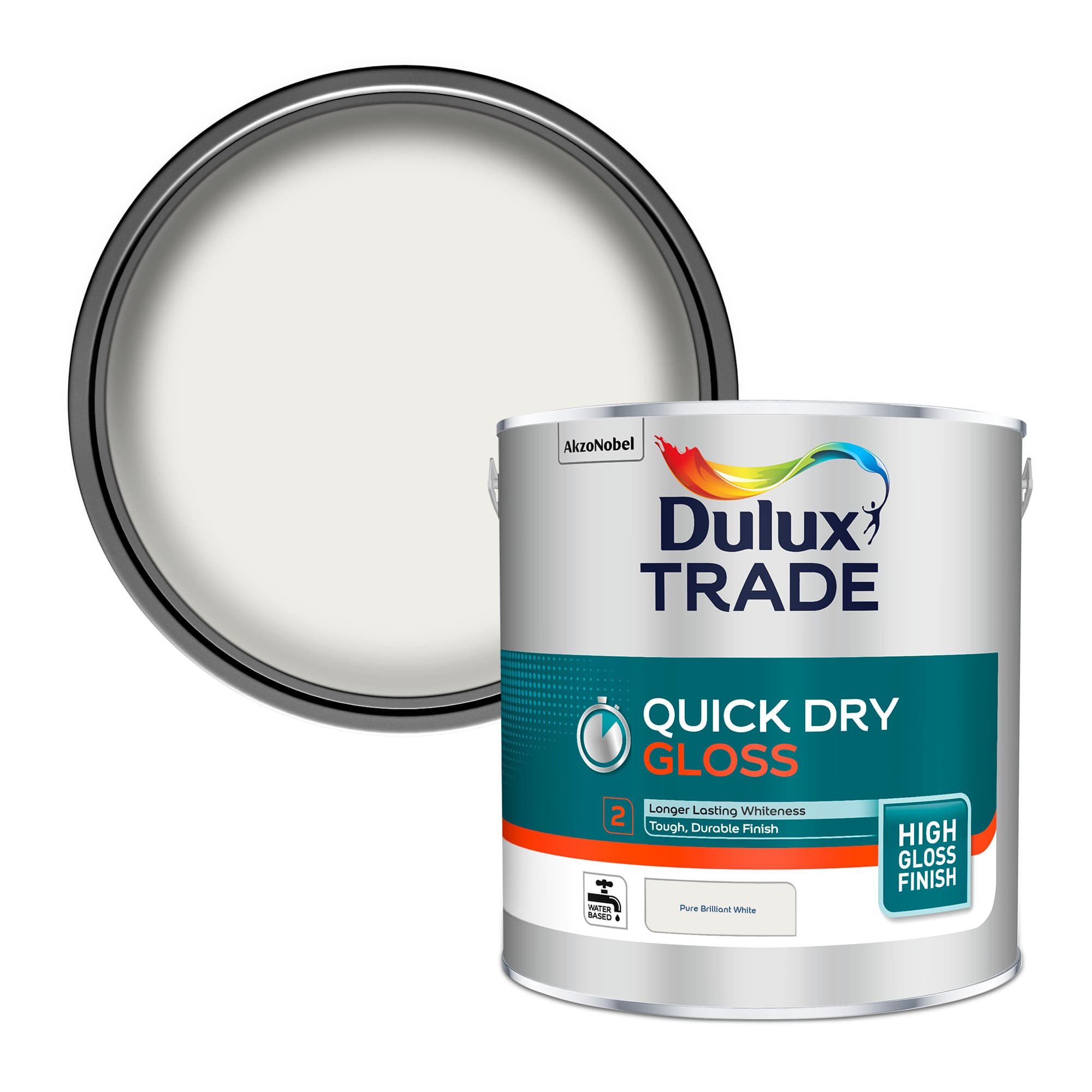 Dulux Trade Quick Dry Gloss 2.5L Pure Brilliant White
