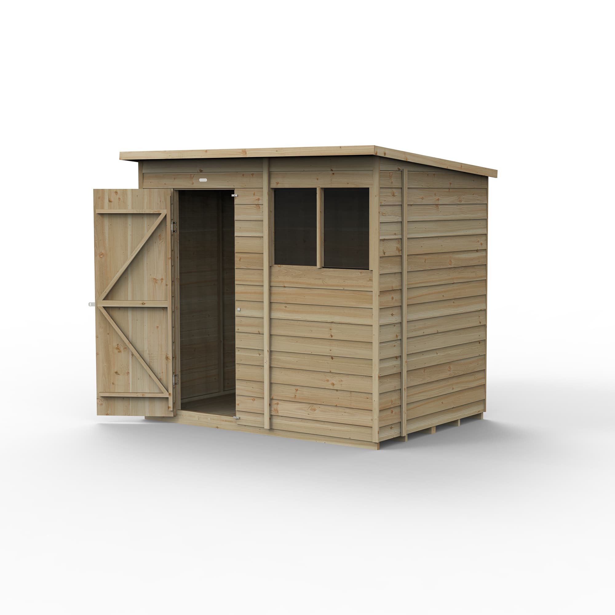 4LIFE Pent Shed 7 x 5 - Single Door - 2 Windows