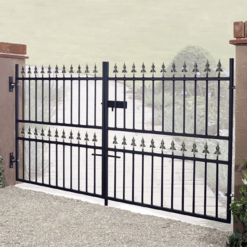 Burbage Iron Craft Corfe Premium Low Double Metal Gate 3658mm GAP x 1168mm High Zinc & Powder CFZP10
