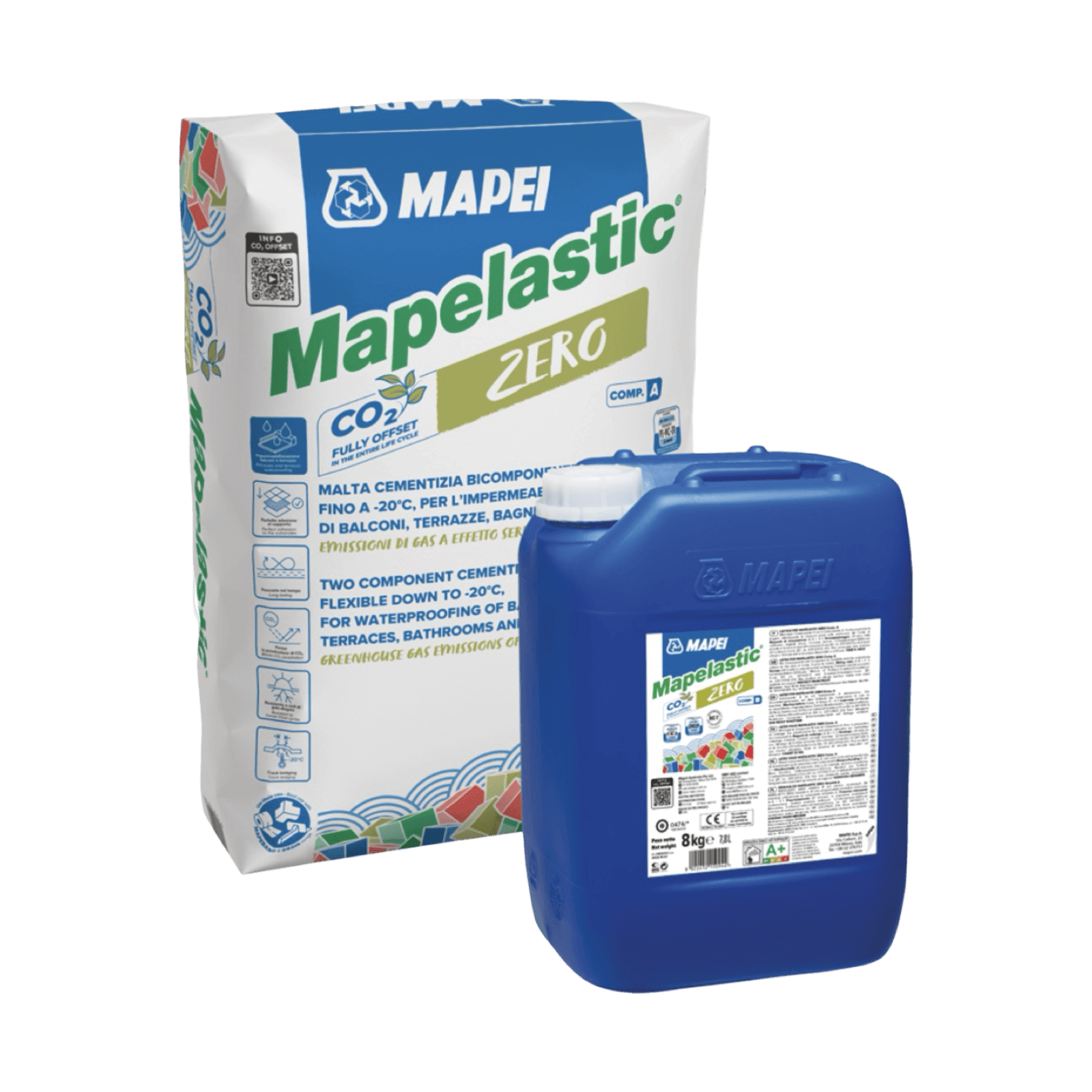 Mapei Mapelastic Zero Flexible Two-Part Cementitious Waterproofing Membrane
