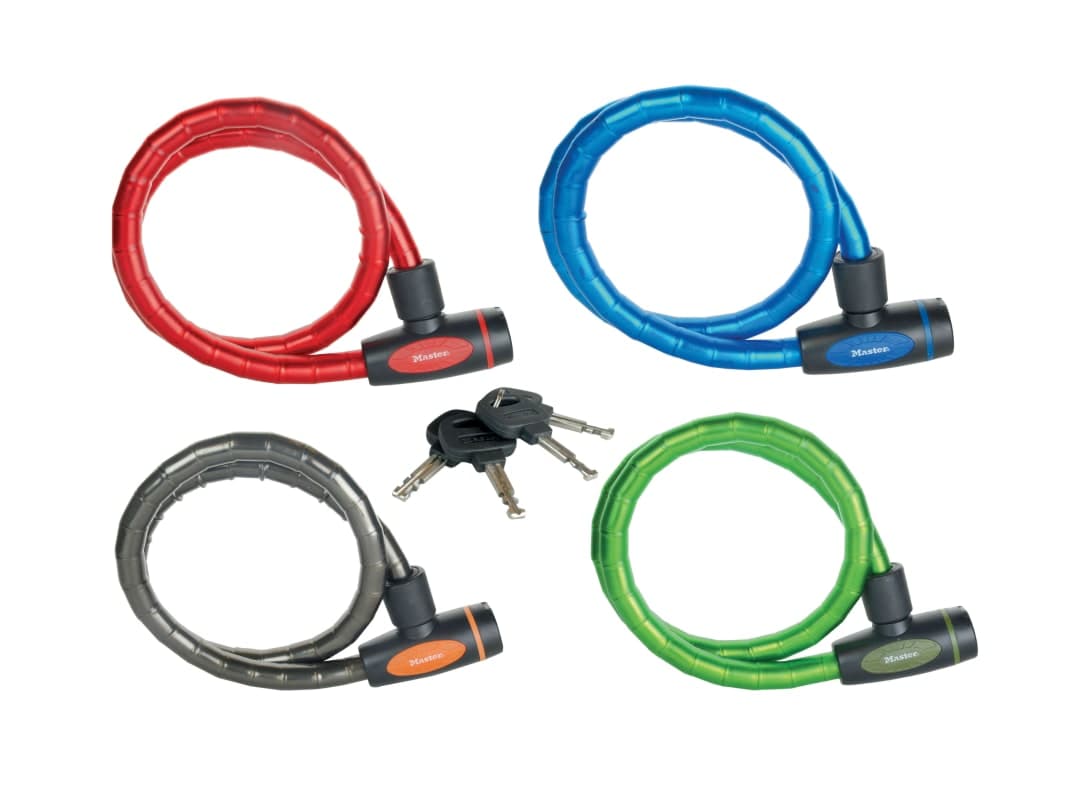 Master Lock Mixed Color Keyed Armoured Cable 1m x 18mm 8228EURDPRO