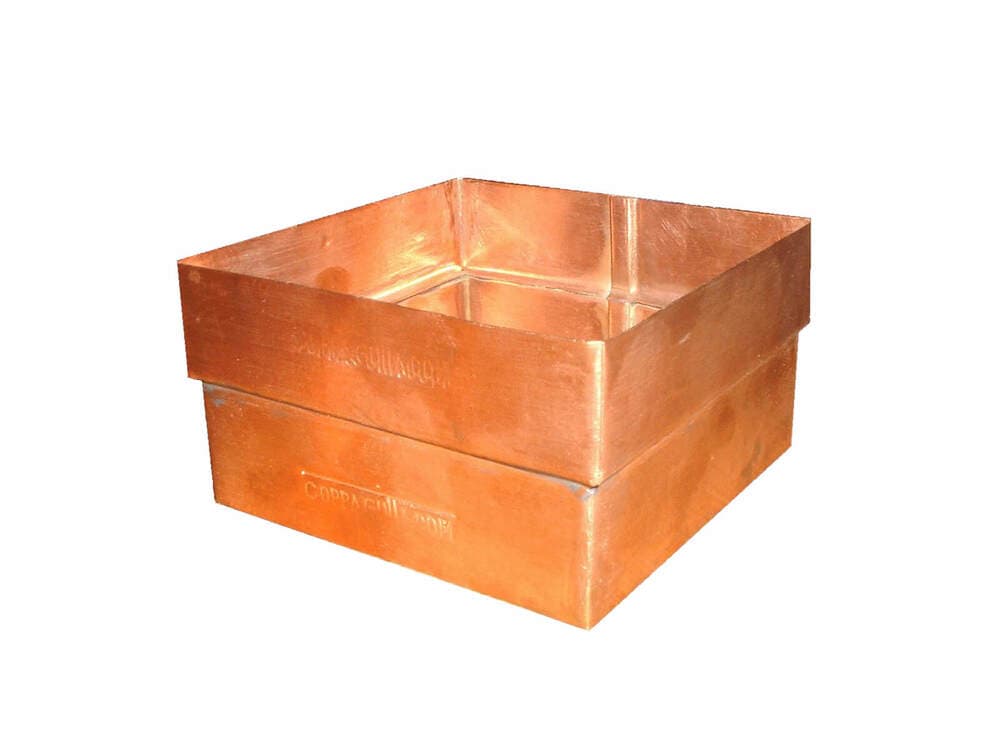 Copper Square Downpipe Connector - 80mm x 80mm