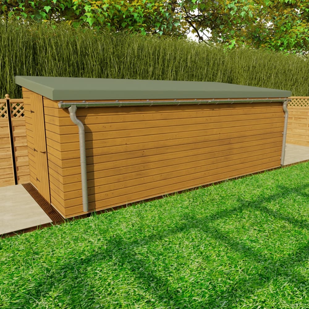Galeco Steel Gutter Standard Shed Pack Pent Style Roof - 12x6-20x12 Galvanised