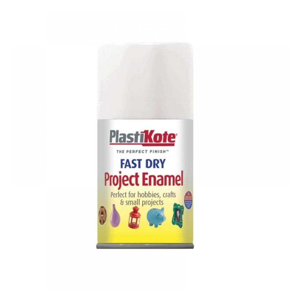 Plastikote 001020 Fast Dry Enamel Aerosol Gloss White 100Ml