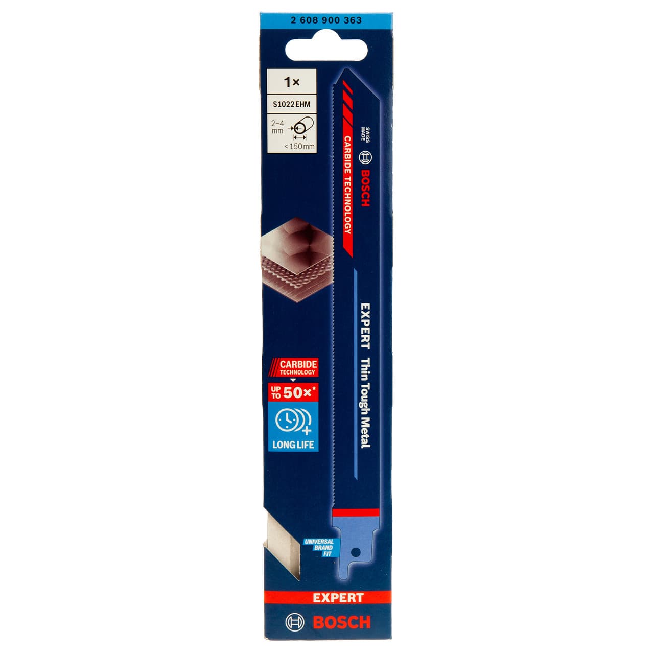 Bosch S1022Ehm Expert Thin Tough Metal Reciprocating Saw Blade 200Mm BOS-S1022EHM-2608900363