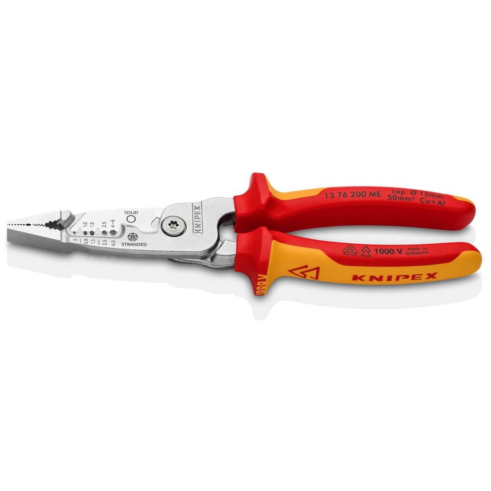 Knipex 13 76 200 Me Vde Wire Stripper With Multi-Component Grips 200Mm each 1 13192