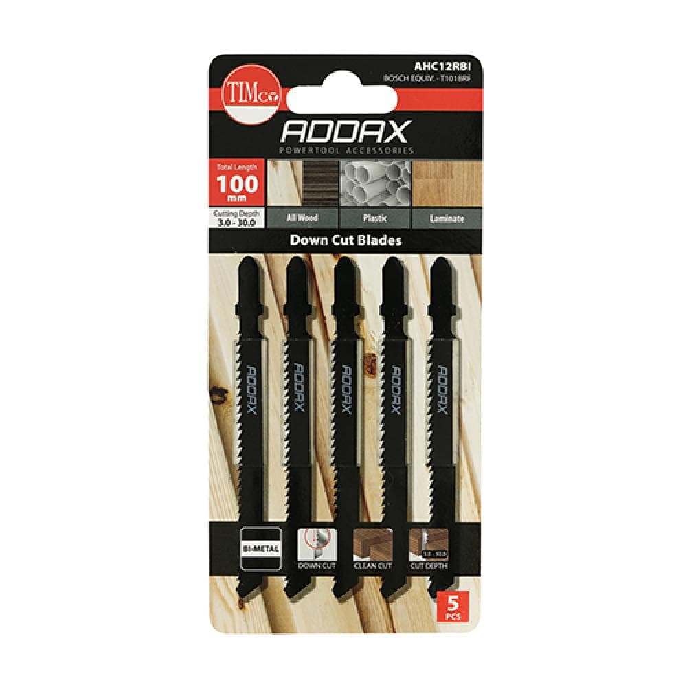 Timco AHC12RBI Jigsaw Blades - Wood Cutting - Bi-Metal Blades T101Brf Pack 5