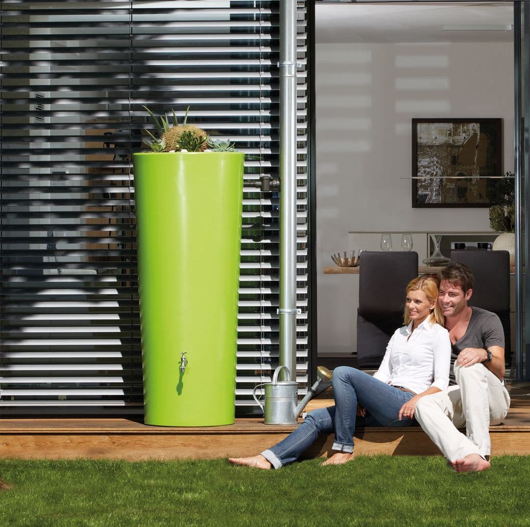 350L Opulent Colour 2 in 1 Water Tank with Planter - Apple Green Graf