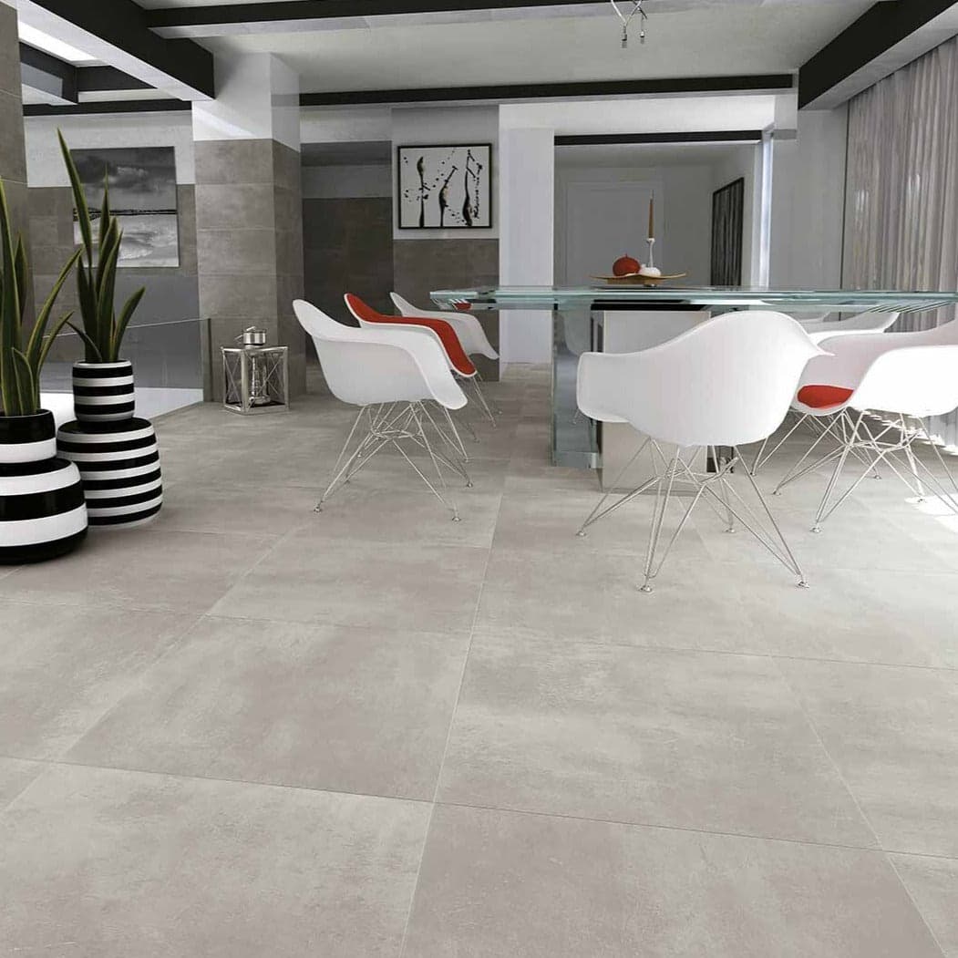 Loft Ash XL Concrete Effect Porcelain Tile 80x80cm