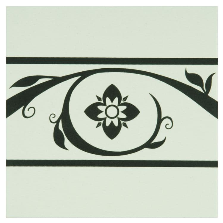 Оriginal Style Odyssey Primo Saxon Border Black on Dover White 15x15cm