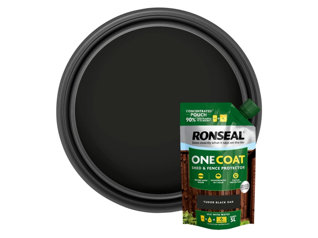 Ronseal One Coat Shed & Fence Refill Pouch Tudor Black 950ml KCB.8174503.10400.73