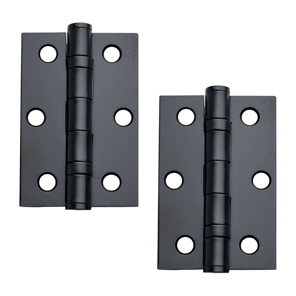 Ball Bearing Hinge - 76mm - Matte Black - Pair - Hardware Solutions
