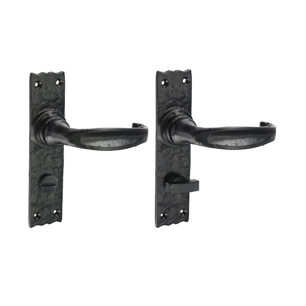 Timco Narrow Style Bathroom Lock Handles - Antique Black Box 1 200787