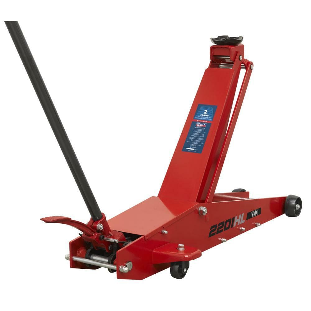 Sealey 2201HL Trolley Jack 2 Tonne Long Reach High Lift Commercial