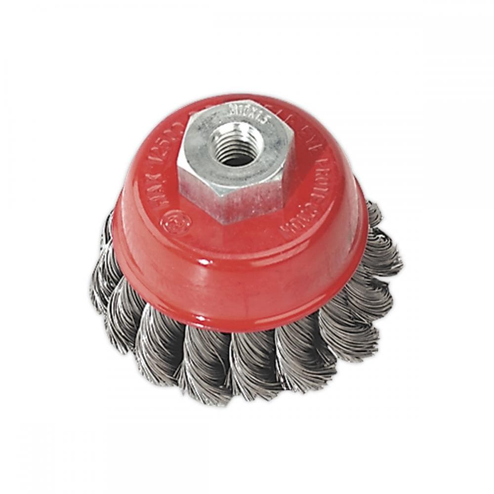 Sealey TKCB65 Twist Knot Wire Cup Brush Ø65Mm M10 X 1.5Mm