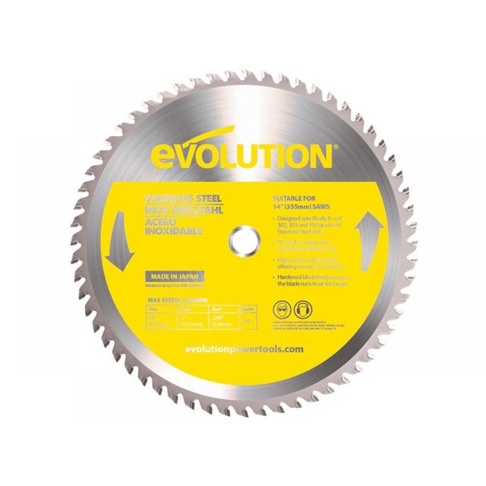 Evolution 90TBLADE Stainless Steel Cutting Chop Saw Blade 355 X 25.4Mm X 90T