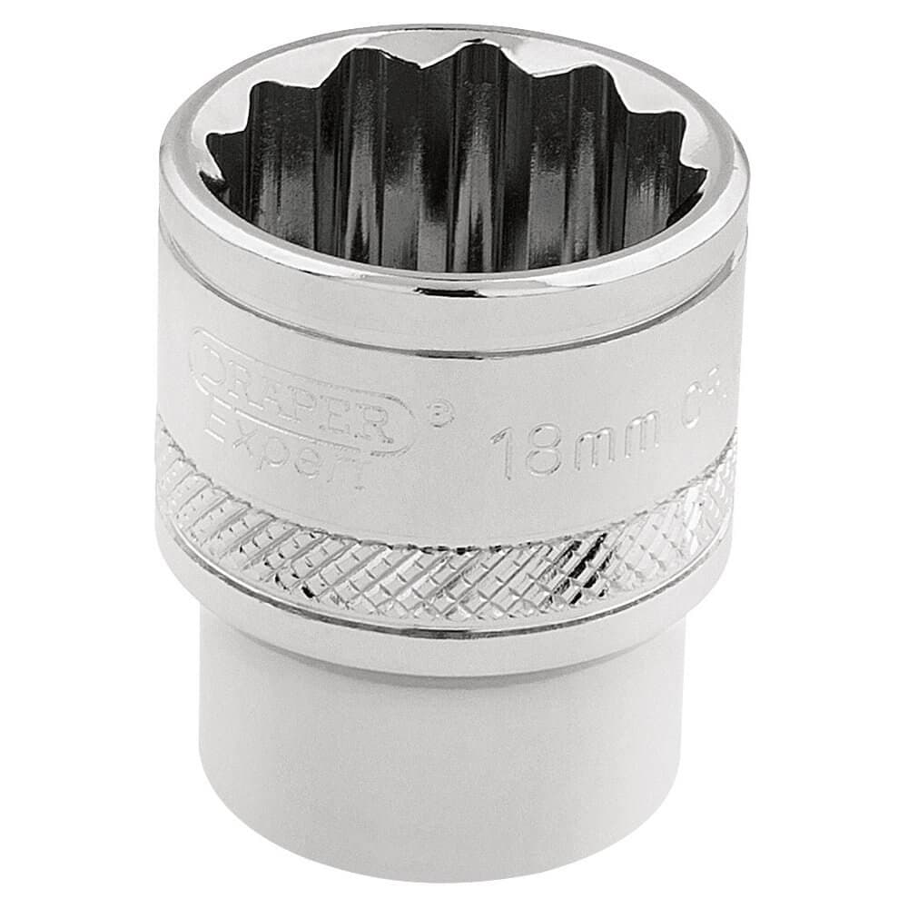 Draper Expert 32786 Hi-Torq® 12 Point Socket 3/8in Sq. Dr. 18Mm each