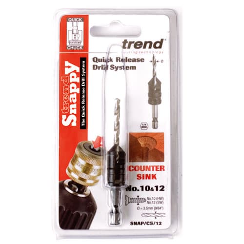 Trend Snappy Tc Drill Countersink 9/64 (3.5Mm) Drill Pk 1 SNAP/CS/12TC