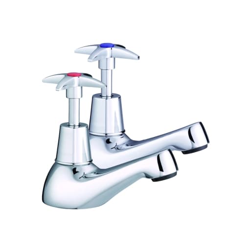 Cross Head Bath Taps Chrome