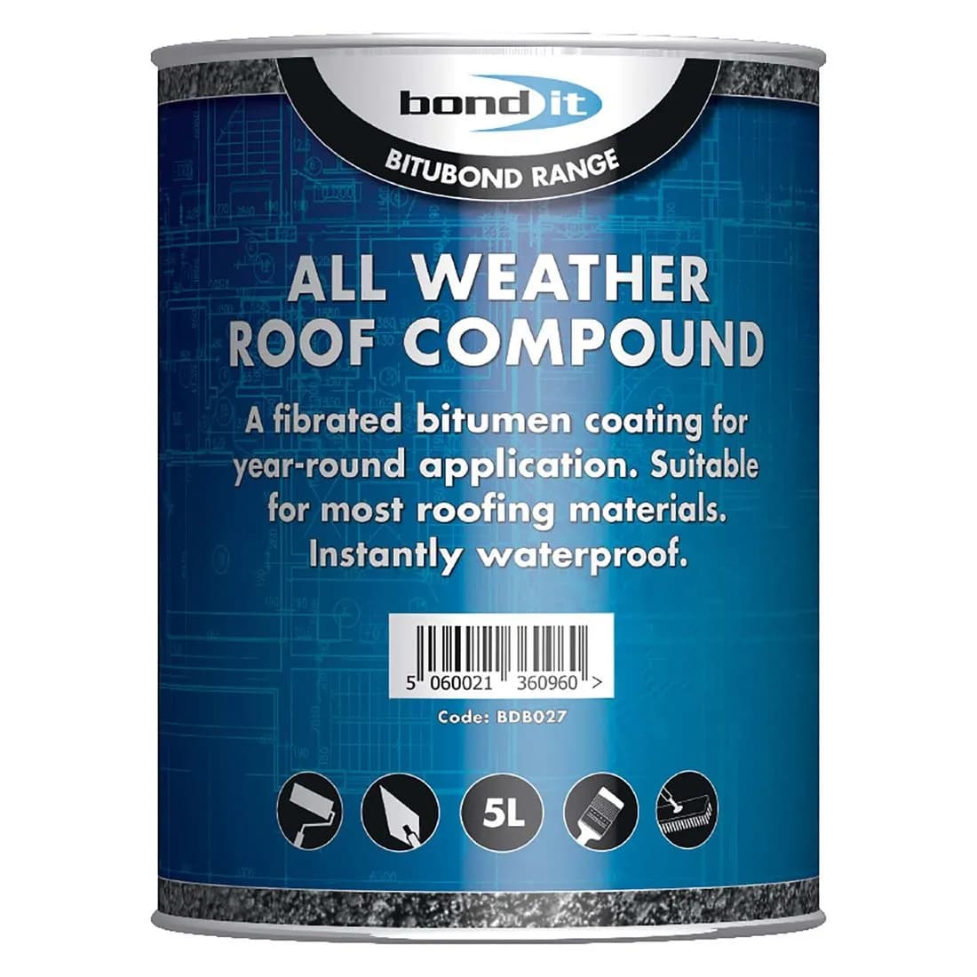 Bitubond All Weather Roofing Compound Black 5L