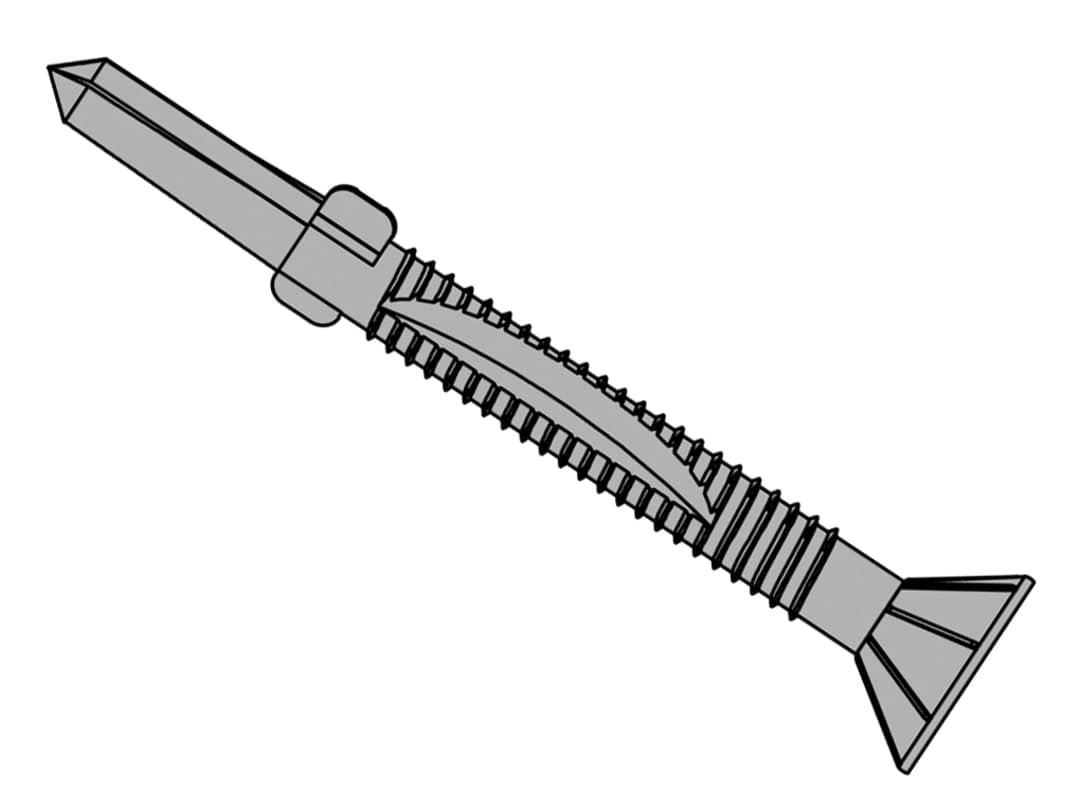 ForgeFix TechFast Timber to Steel CSK/Wing Screw No.5 Tip 5.5 x 80mm Box 100 TFCUWWSD5585H