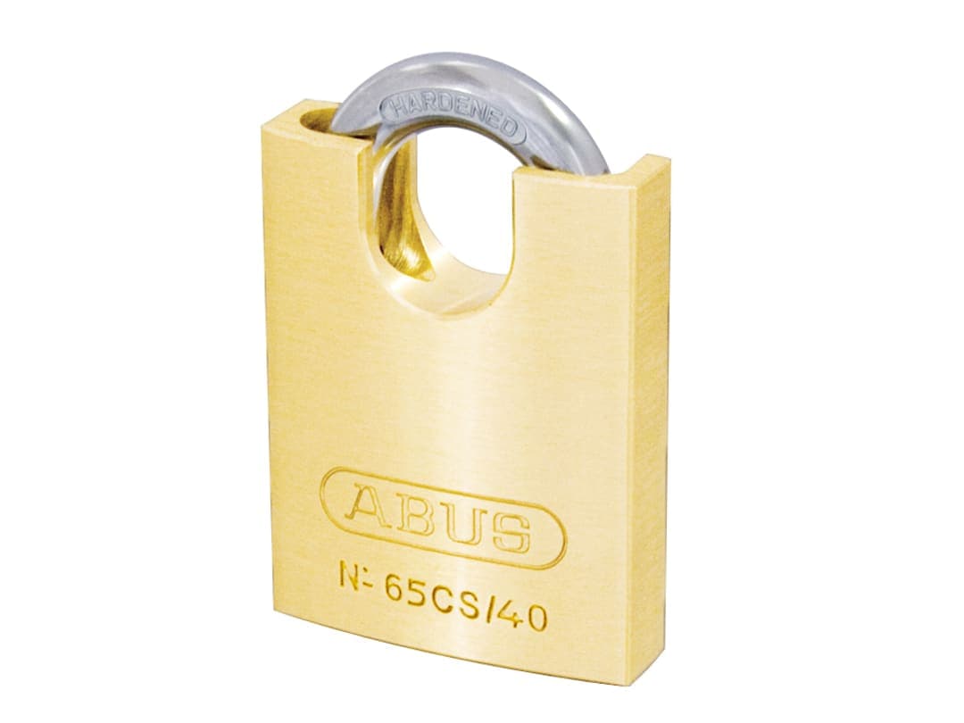 ABUS Mechanical 65CS/40mm Brass Padlock Closed Shackle Carded 10035829-01