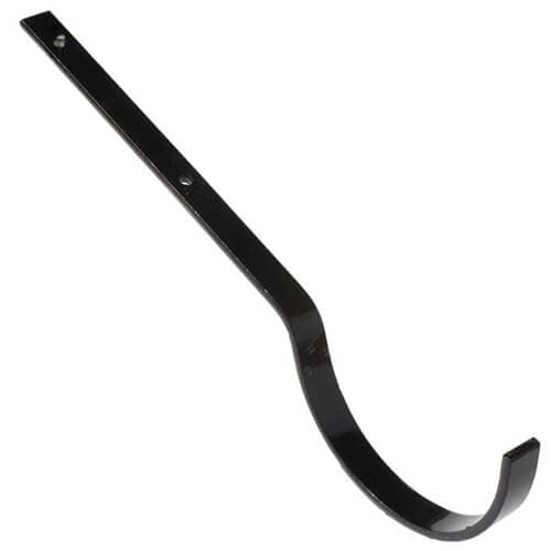 Hargreaves Premier Cast Iron Deep Half Round Gutter Top Rafter Bracket - 125mm Galvanised Black Painted