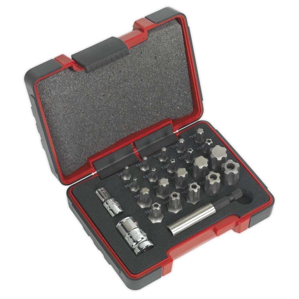 Sealey AK6226 Trx-P* & Security Trx-Ts* Bit Set 23Pc 1/4in & 3/8inSq Drive