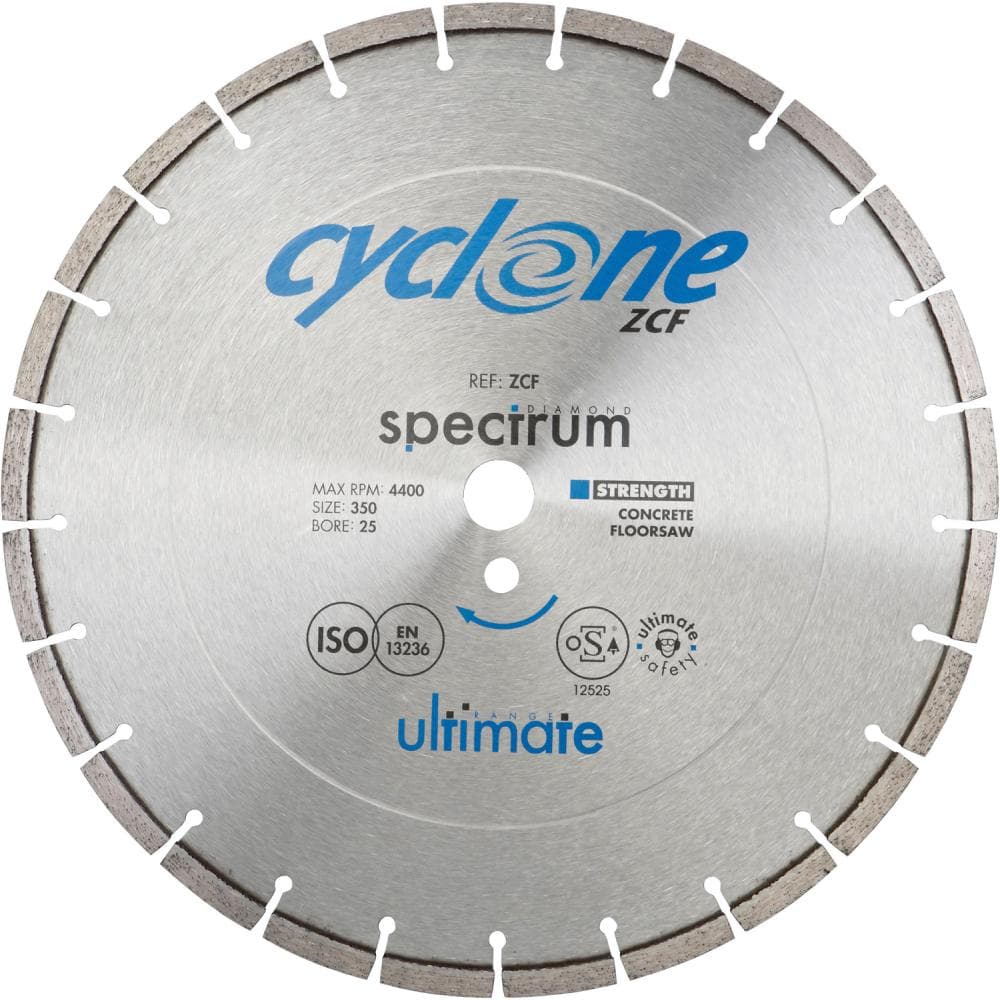 Ox Tools ZCF350/25 Ultimate Cyclone Floorsaw Blade - Concrete - 350/25.4Mm EA