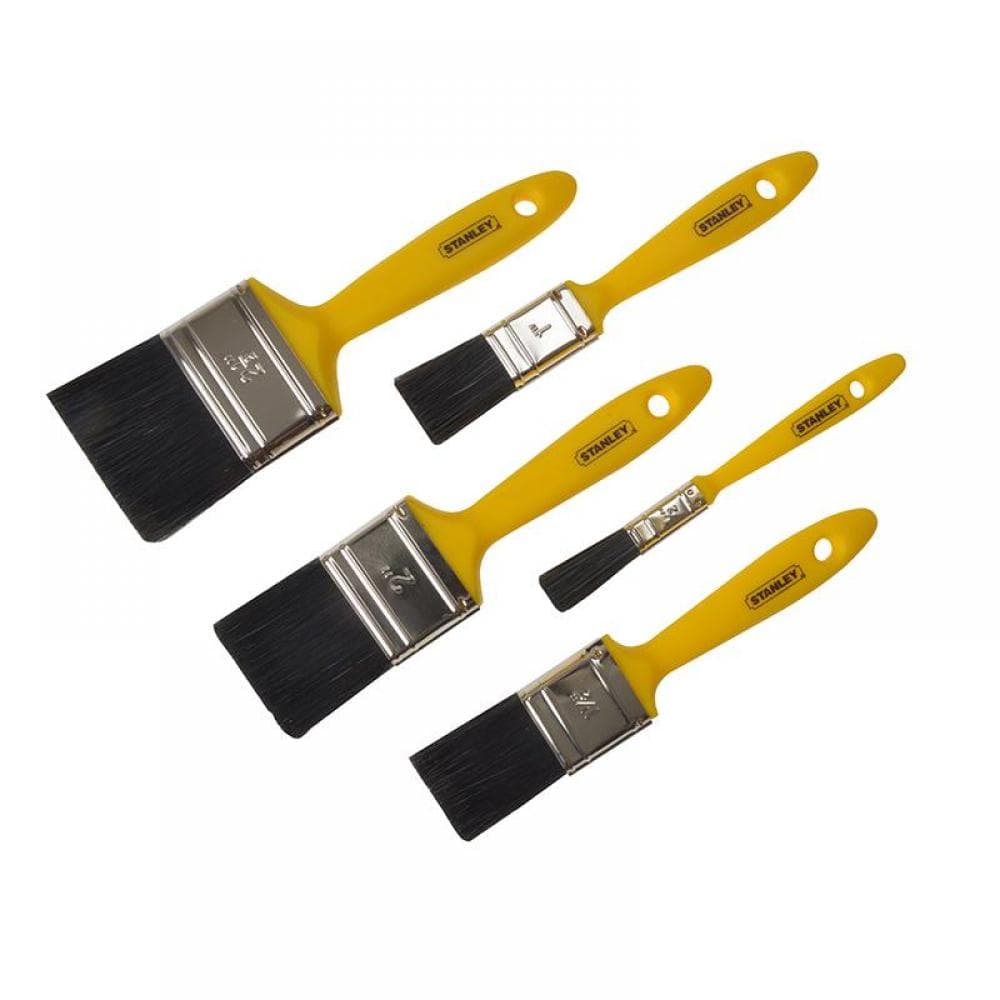 Stanley® STPPYS5Z Hobby Paint Brush Set Of 5 12 25 37 50 & 62Mm