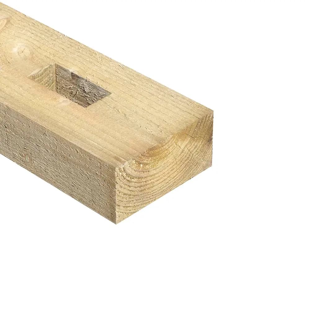 2.1m x 150mm x 75mm 4 Hole Morticed Fence Post UC4