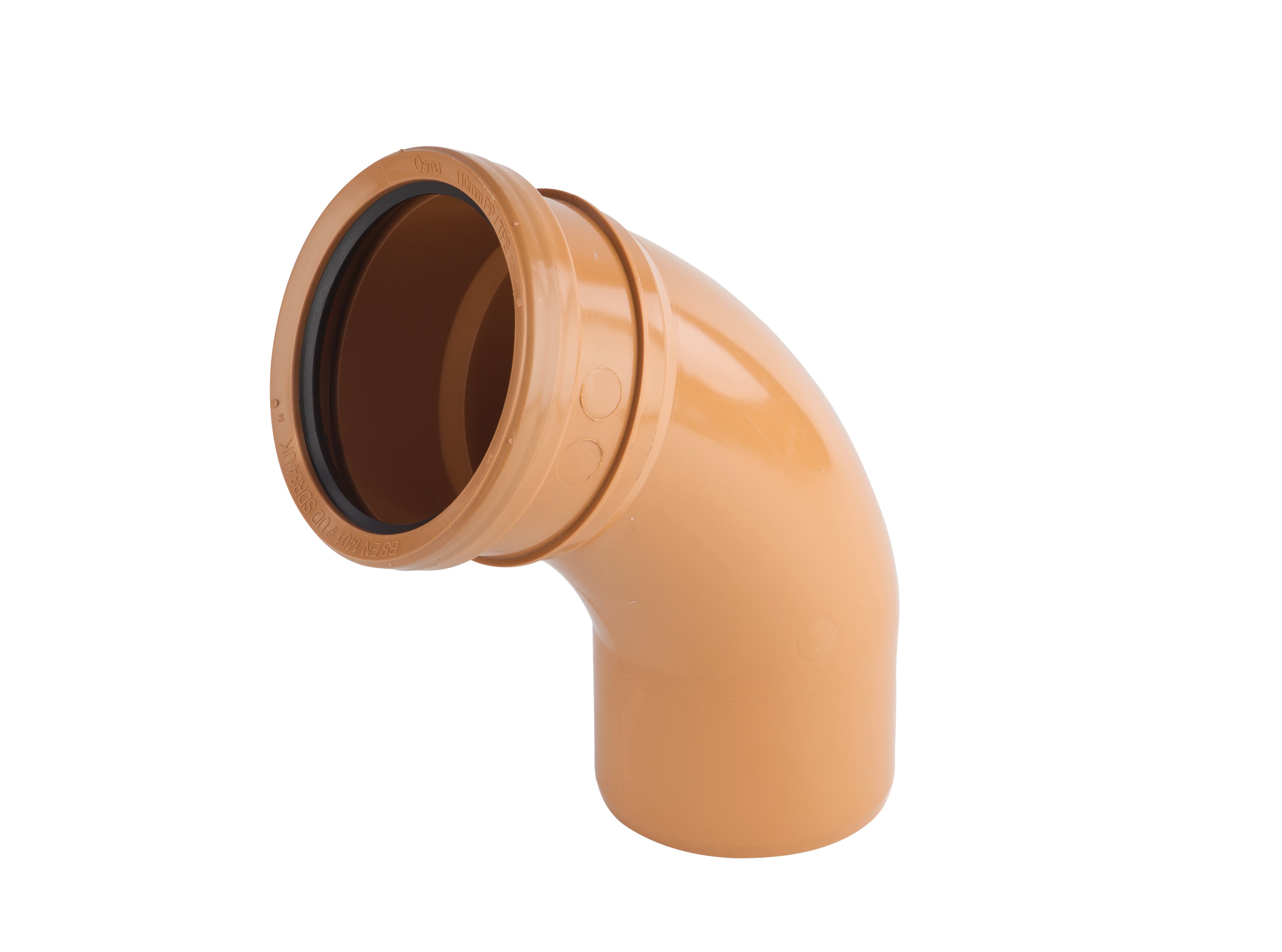 Osmadrain Drainage Short Radius Bend 67.5 Degree Single Socket 110mm