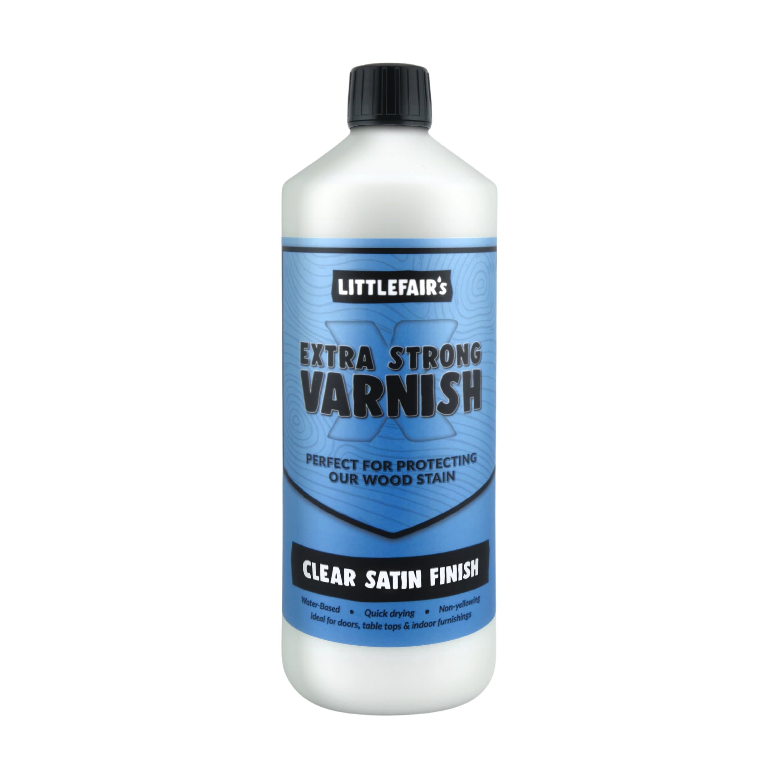 Littlefairs Water-Based Extra Strong Varnish - Matt/Satin/Gloss - Indoor Use (Doors/Floors/Tables/Furniture)