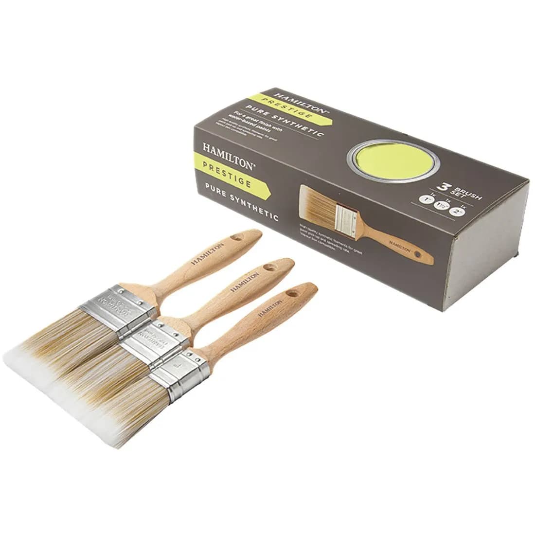 Prestige Synthetic 3Pc Brush Set 1 X 1In 1 X 1.5In 1 X 2In