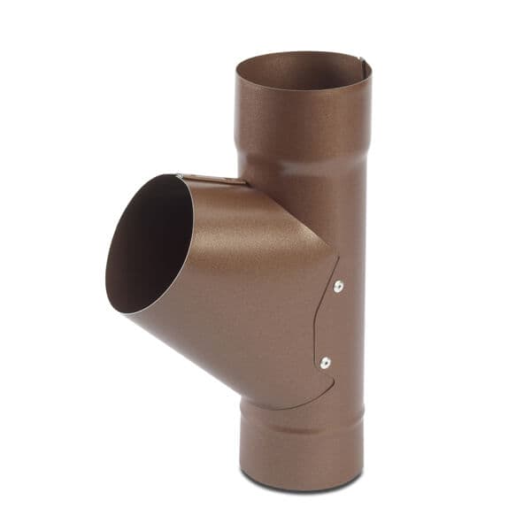 Steel Downpipe Branch - 87mm Copper Effect