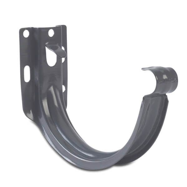 Steel Gutter Fascia Bracket - 120mm Graphite Grey