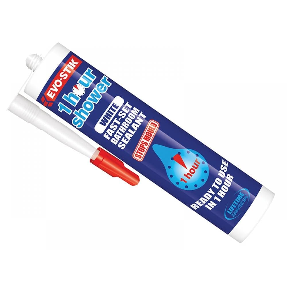 Evo-Stik 30613693 1 Hour Shower Sealant White 310Ml