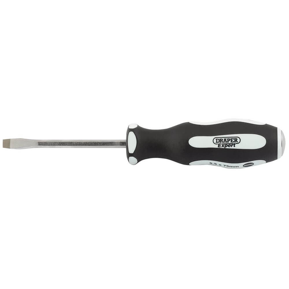 Draper Expert 35176 ftPound Thruft Plain Slot Soft Grip Screwdriver 5.5 X 75Mm each