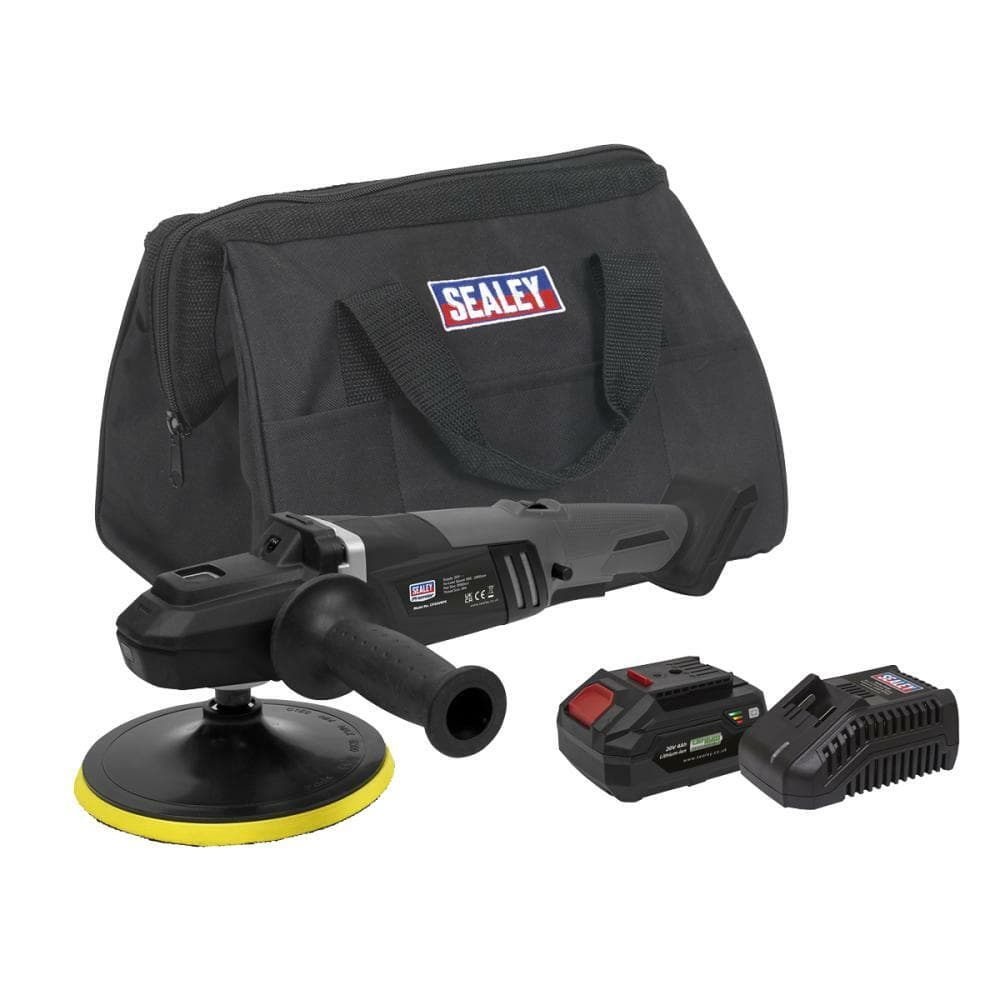 Sealey CP20VRPXKIT1 Brushless Rotary Polisher Kit Ø180Mm 20V 4Ah Sv20 Series