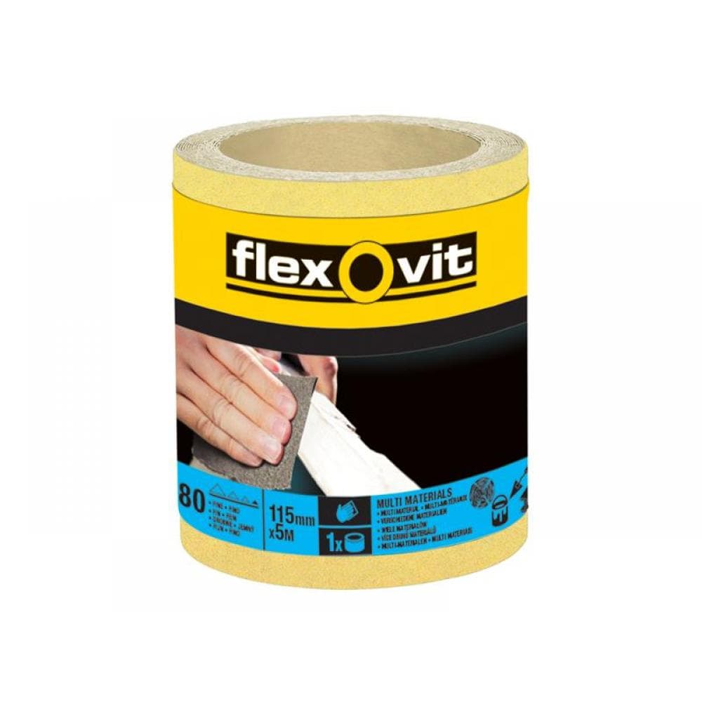 Flexovit 66261104021 High Performance Sanding Roll 115Mm X 5M Extra Coarse 40G