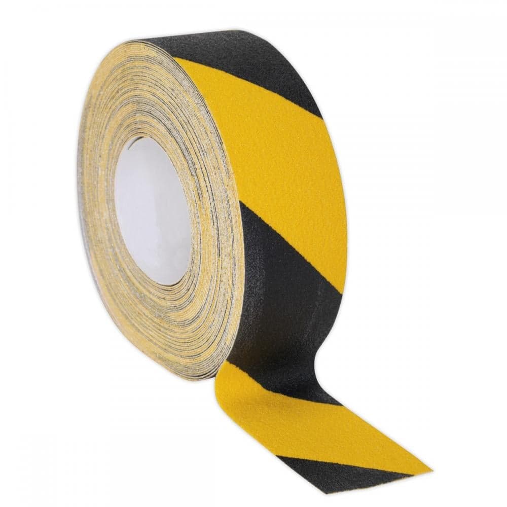 Sealey ANTBY18 Anti-Slip Tape Self-Adhesive Black Yellow 50Mm X 18M