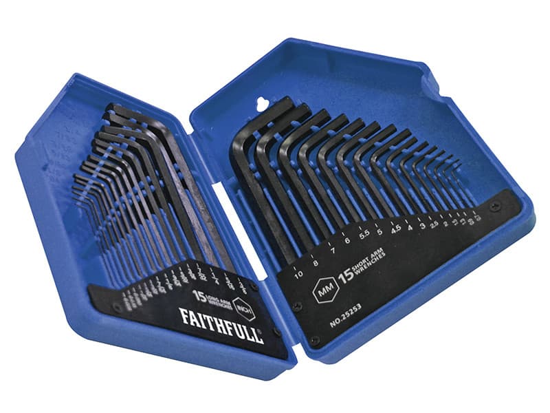 Faithfull Metric/Imperial Hex Key Set 30 Piece