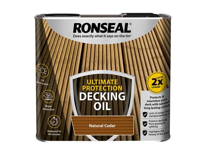 Ronseal 36934 Ultimate Protection Decking Oil Natural Cedar 2.5 Litre