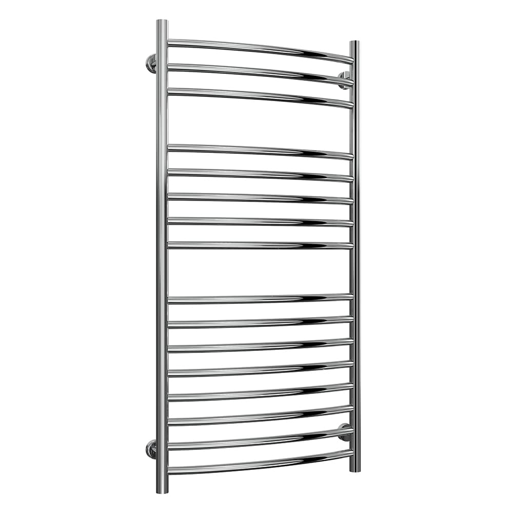 Towelrads 800 x 500mm Curved Chrome Heated Towel Rail Radiator