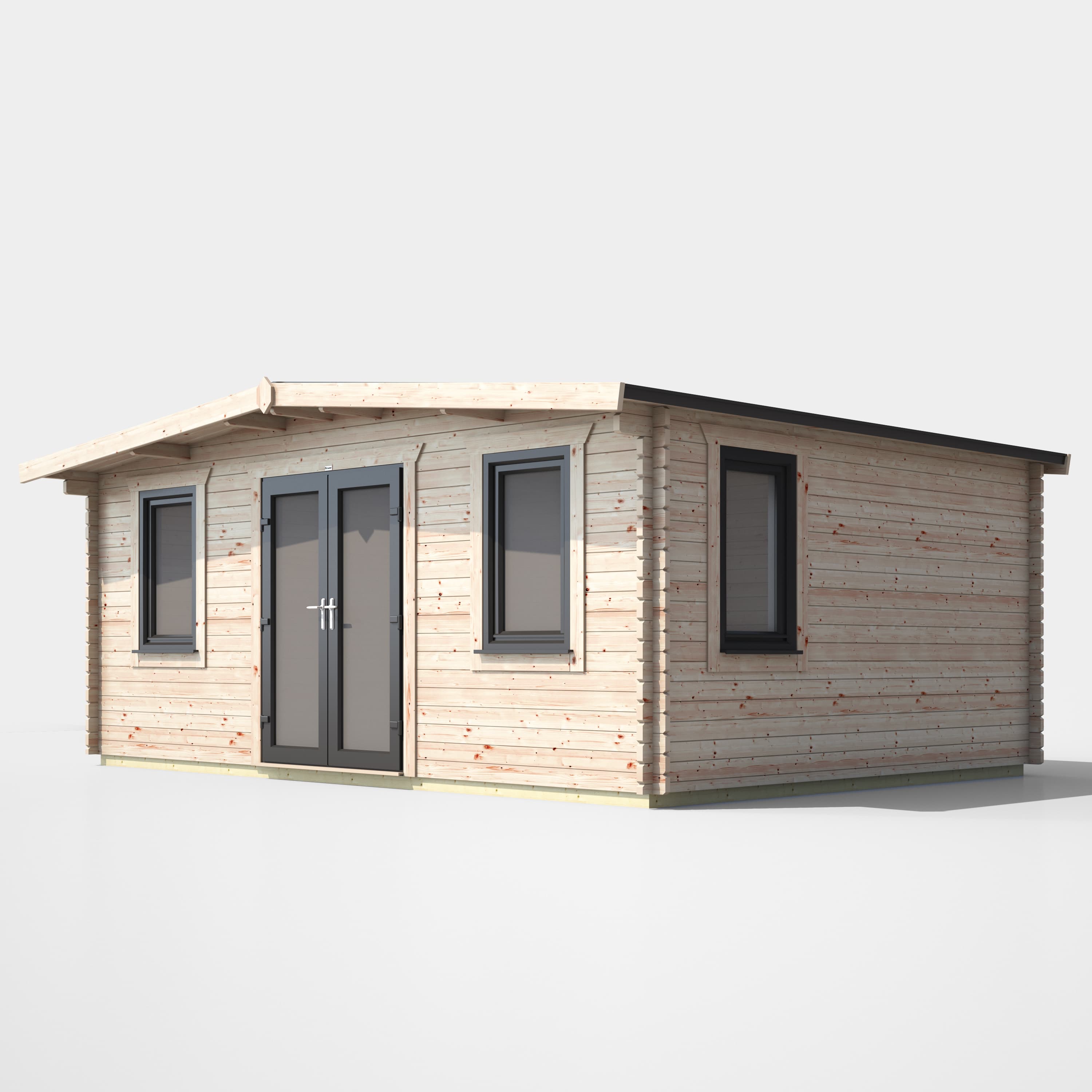 Powersheds 14 x 18 Power Chalet Log Cabin Centre Door