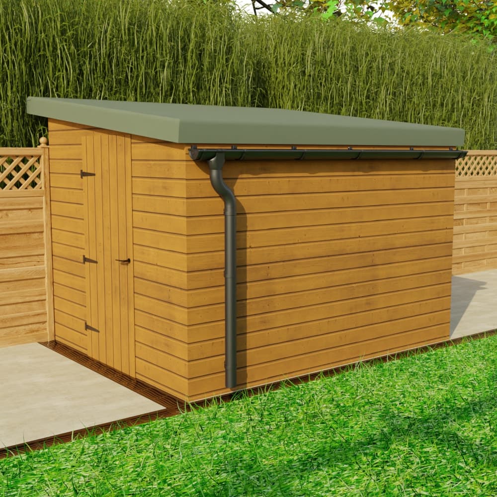 Galeco Steel Gutter Small Shed Pack Pent Style Roof - 6x4 to 10x8 Graphite