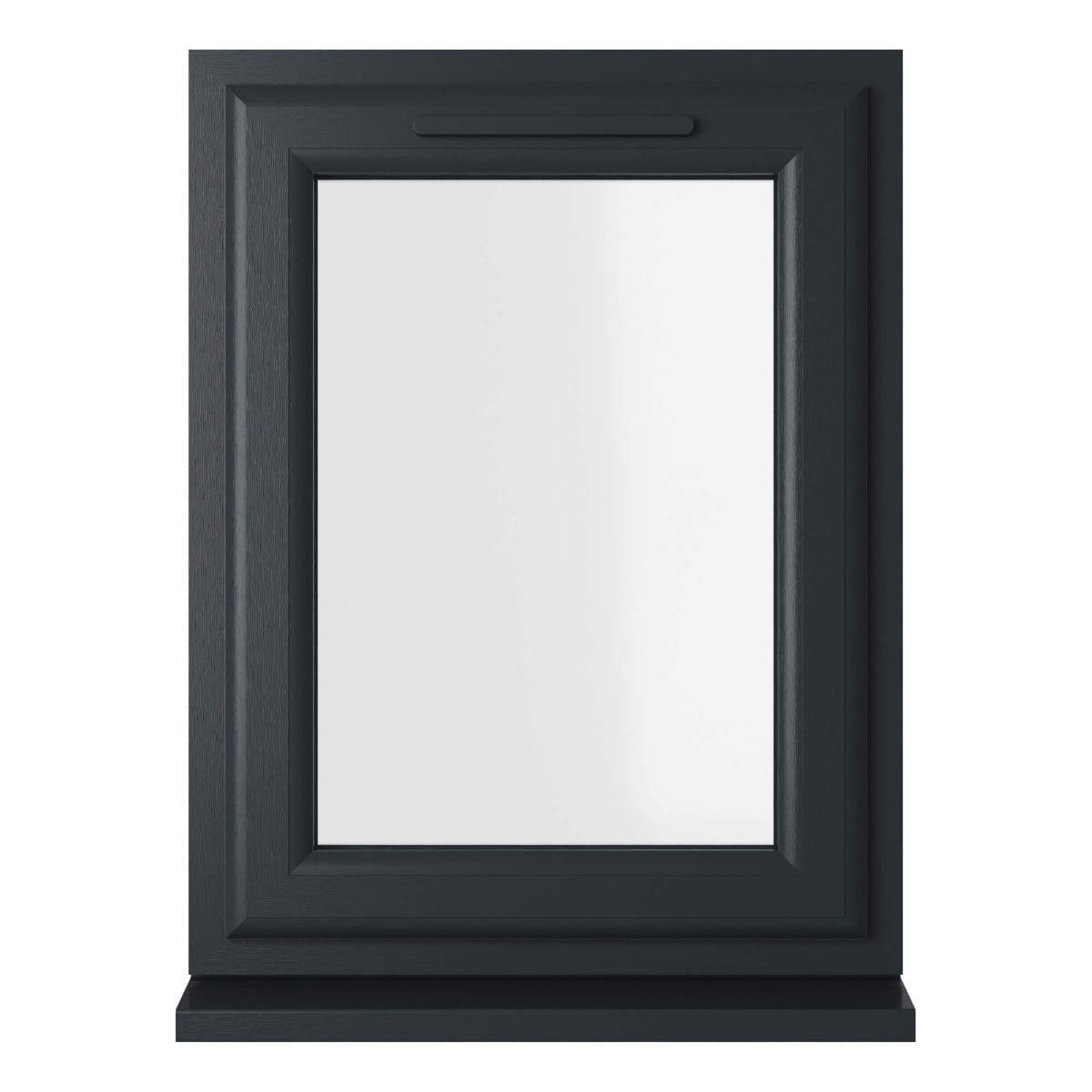 uPVC Grey/White Triple Glazed Window - Left Handed - Side Hung - Clear Glass - 610 x 965mm