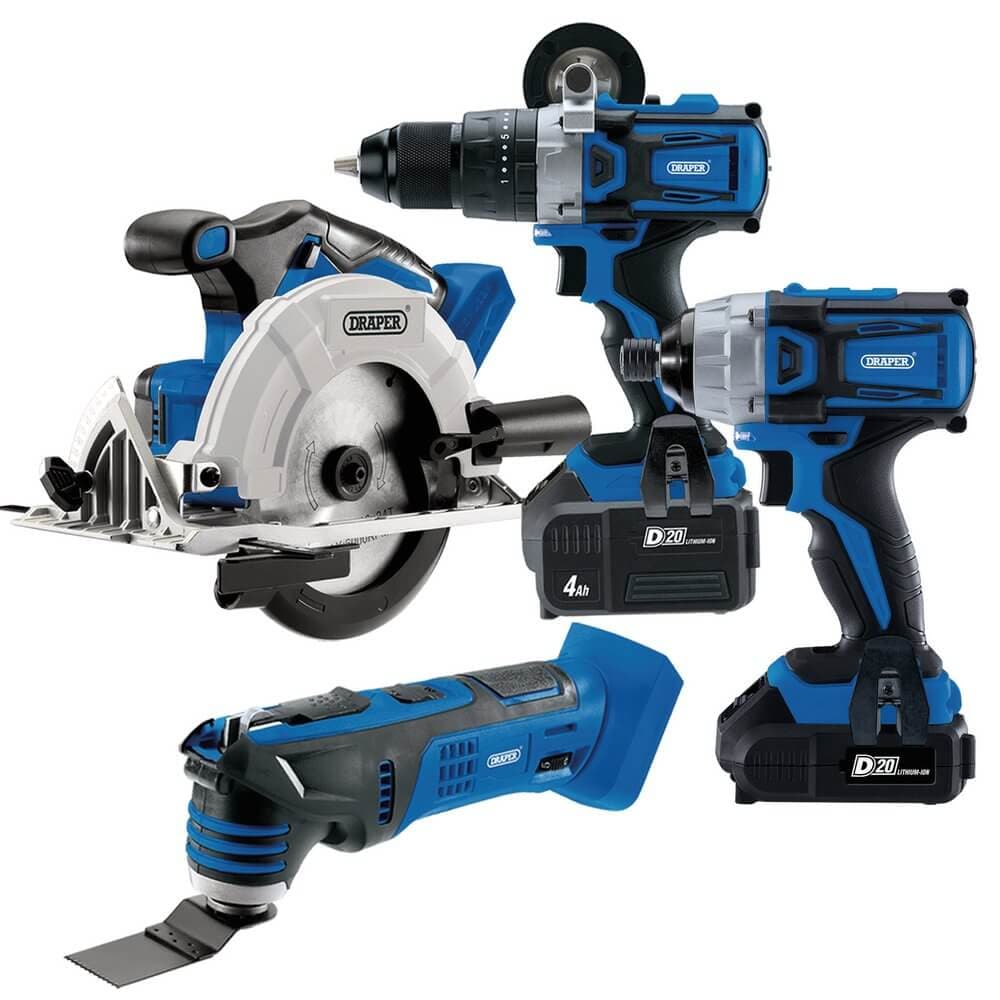 Draper 99243 D20 20V Carpenter/Joiner Cordless Tool Kit each